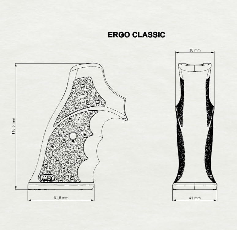 Bold Grip Ergoclassic, Pistol Grip for Taurus Large Frame Revolvers